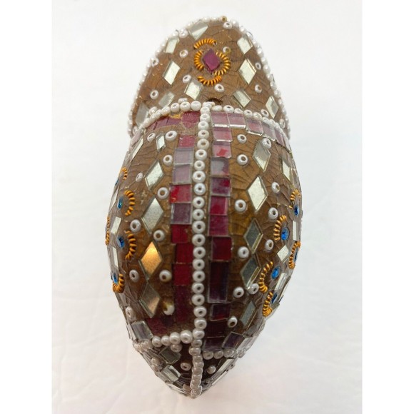 Circus Elephant Jeweled Beaded Chained Decorative Collectible 4” X 4”Figurine - Picture 5 of 11